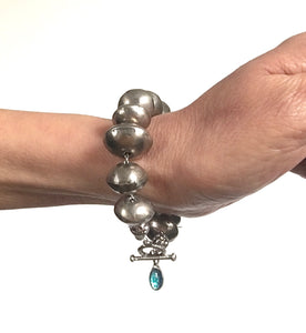 Boule retro argenté - bracelet